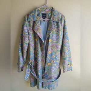 IZOD Paisley Trench Coat